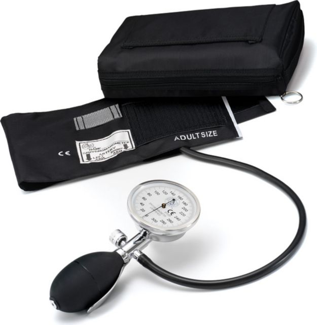 SINGLE TUBE ONE HAND ANEROID SPHYGMOMANOMETER-BLACK