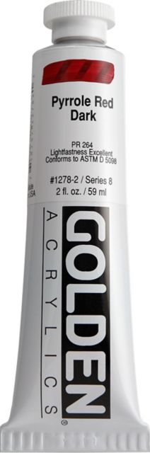 Heavy Body Acrylic Pyrrole Red Dark 2 oz