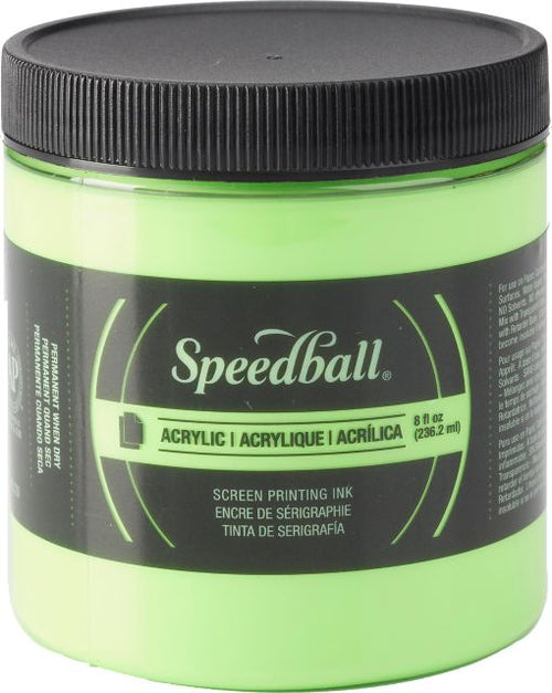 Screen Ink Acrylic 8oz Fluorescent Lime Green