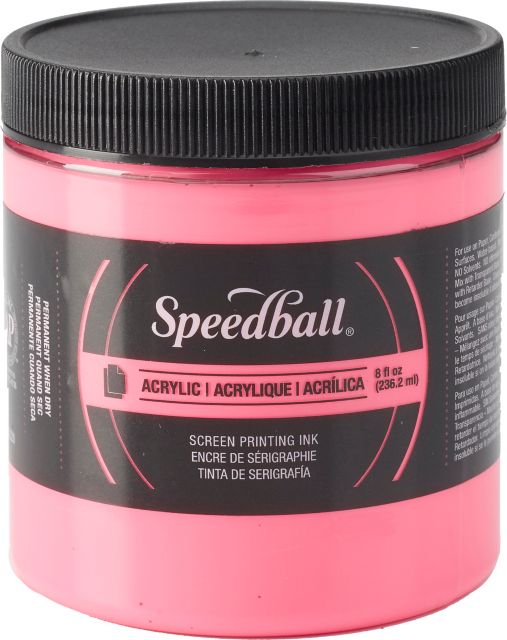Screen Ink Acrylic 8oz Fluorescent Hot Pink
