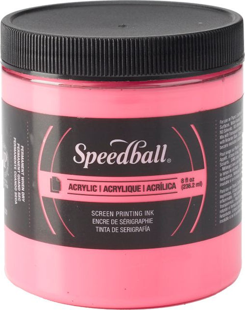 Screen Ink Acrylic 8oz Fluorescent Hot Pink