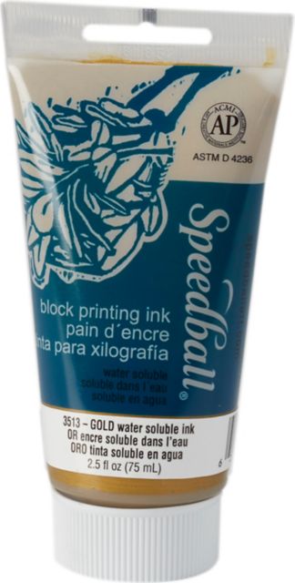 Block Ink Water Based 2.5oz Gold