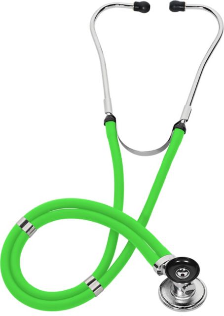 SPRAGUE RAPPAPORT STETHOSCOPE IN 2 PIECE BOX-NEON GREEN
