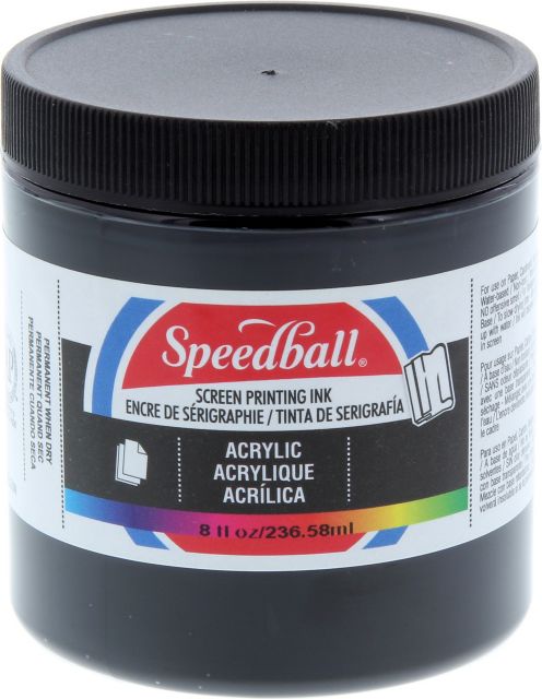 Screen Ink Permanent Acrylic 8oz Black
