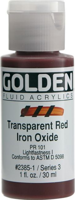 Fluid Acrylic Transparent Red Iron Oxide  1 oz