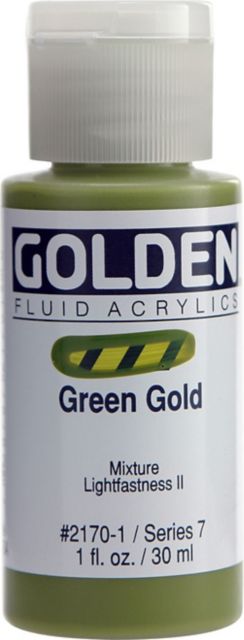 Fluid Acrylic Green Gold 1 oz