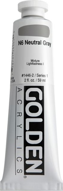 Heavy Body Acrylic Neutral Grey #6 2 oz
