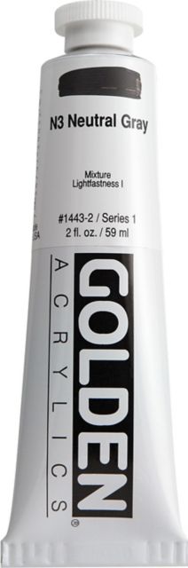 Heavy Body Acrylic Neutral Grey #3 2 oz