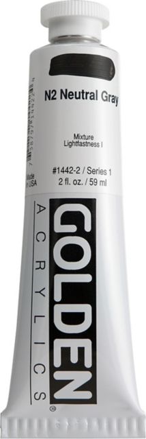 Heavy Body Acrylic Neutral Grey #2 2 oz