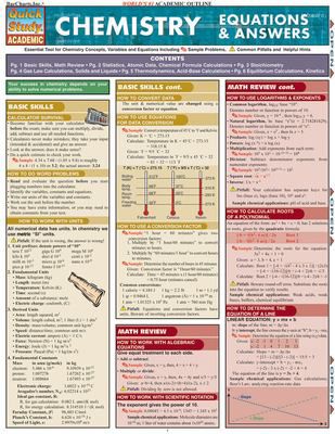 CHEMISTRY EQUATIONS & ANSWERS
