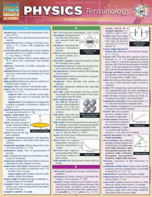 PHYSICS TERMINOLOGY