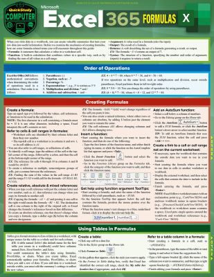 EXCEL 365 FORMULAS